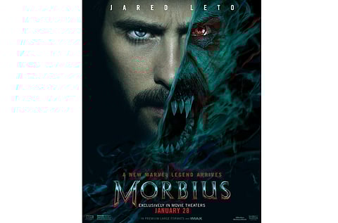 Poster for 'Morbius' starring Jared Leto. (Photo | Twitter)