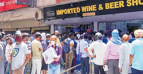 Delhi BJP has been staging protests against the Delhi government’s new excise policy that has ended the government’s intervention in the sale and purchase of liquor in the city.