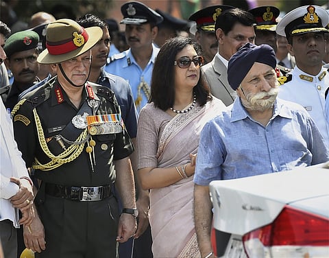 General Rawat and his wife Madhulika Rawat (File photo | PTI)
