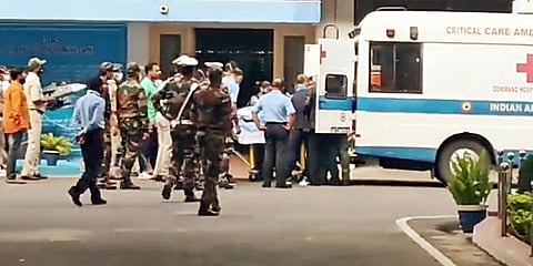 IAF Group Captain Varun Singh, the lone survivor of the Coonoor military chopper crash, is shifted to Command Hospital for further treatment, in Bengaluru. (Photo| ANI)
