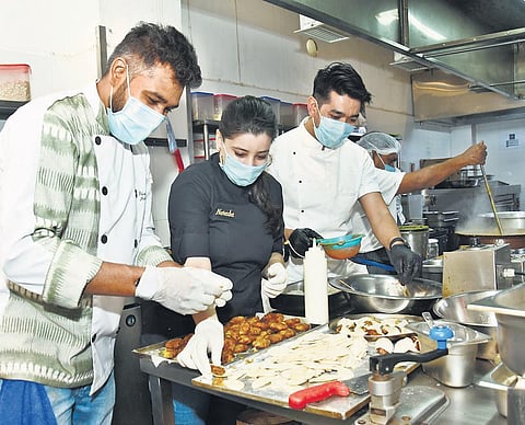 MasterChef India season 6 contestantsAbinas Nayak (the title winner), Natasha Gandhi and Mahendra Thulung (Rudy) (Photos | ASHWIN PRASATH)