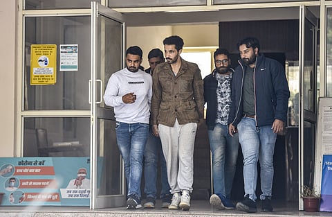 Actor Deep Sidhu accused in the violence on Republic Day during a farmers' tractor rally arrested by Delhi Police special cell in New Delhi Tuesday. (Photo | PTI)