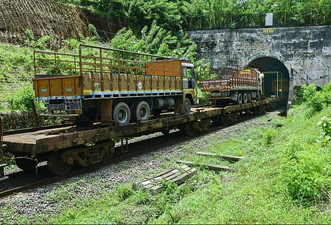 Roll-on Roll-Off (RORO) service of the South Western Railway Zone. (Photo | Express)