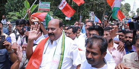 Mani C Kappan with LDF supporters during his victory rally in Pala. (File Photo | Vishnu Prathap, EPS)