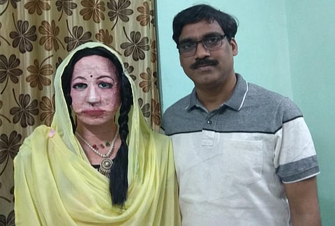 Dinesh Patel with Shalu.