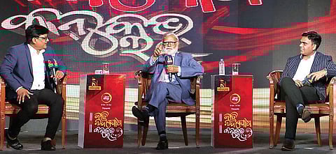 Editorial Director of The New Indian Express Prabhu Chawla at Jaati Nandighosha Conclave. (Photo | Irfana, EPS)