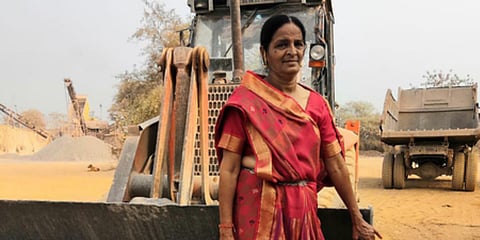 Professional heavy vehicle driver Damyanti Soni (Photo| EPS)