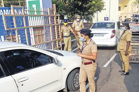 security beefed up at the Jawaharlal Nehru indoor stadium | Martin Louis