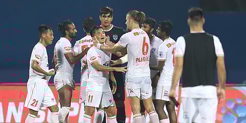 Sunil Chhetri inspired the Blues to a stunning 4-2 win over Mumbai City FC. (Photo | ISL Media)