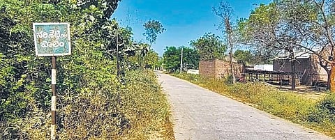 Demanding redressal of land-related issues, Narisettyvaripalem villagers boycott panchayat elections. (Photo | Express)