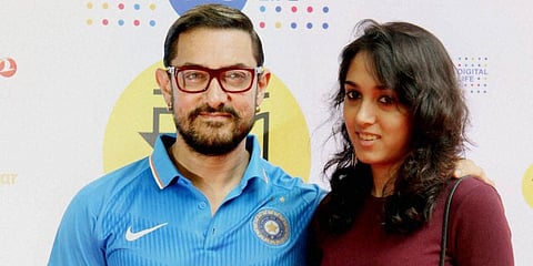 Bollywood actor Aamir Khan with his daughter Ira Khan (Photo | PTI)