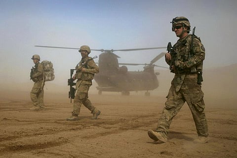 U.S. soldiers, part of the NATO- led International Security Assistance Force (ISAF) patrol west of Kabul, Afghanistan. (File Photo | AP)
