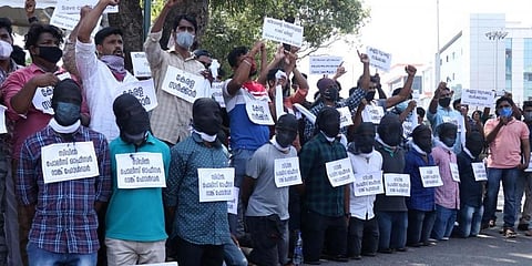 Rank holders have been protesting in front of the Secretariat for the last eight days demanding immediate appointment and to extend their PSC rank list. (Photo | B P Deepu, EPS)