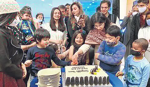 Childhood cancer survivors at the launch of the Paediatric Soild Tumour Clinic