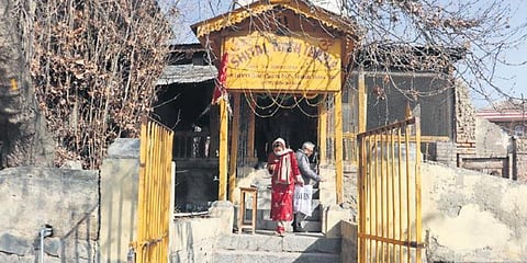 The Sheetal Nath Mandir in Srinagar had last seen rituals in 1990s. (Photo | Zahoor Punjabi, EPS)