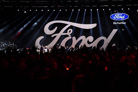 The logo of car maker Ford. (Photo| AFP)