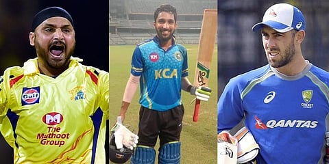 Harbhajan Singh, Mohammed Azharuddeen and Glenn Maxwell - three men who will be following the auction keenly. (File Photo)