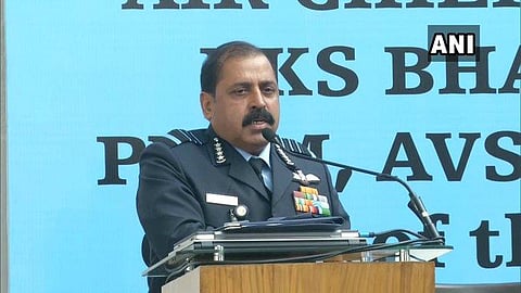 IAF chief Air Chief Marshal R K S Bhadauria. (Photo | Twitter/ANI)