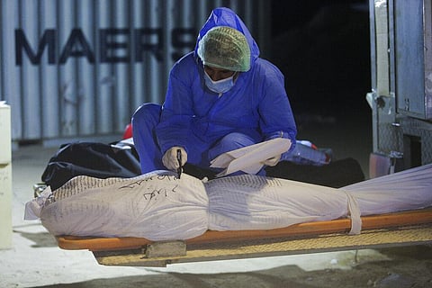 A special burial ground near the Wadi al-Salam cemetery has been created specifically for COVID-19 victims (Photo | AP)