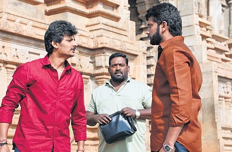 A still from actor Jiiva's film.
