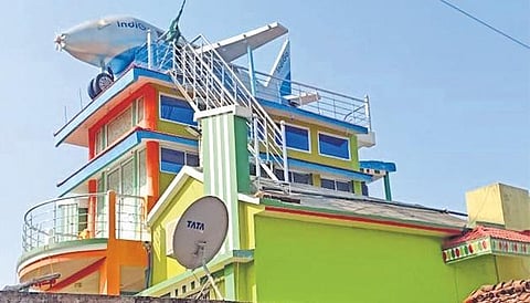 Visitors from distant places are coming to Maheshpur to see the plane. (Photo | EPS)