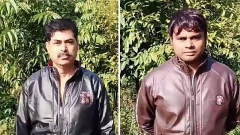 The kidnapped duo Pranab Kumar Gogoi (left) and Ram Kumar.