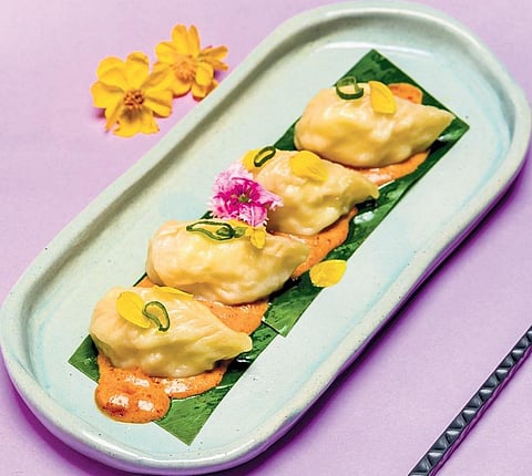 Chicken with Rendang curry dimsum at Mai Bao