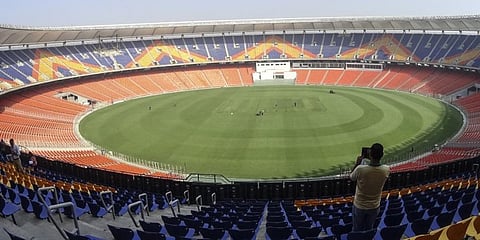 The 'upgraded' Motera stadium can accommodate an awe-inspiring 1.32 lakh spectators. (Photo | AFP)