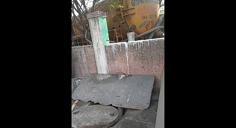 Tanker letting out untreated sewage into a drain. (Photo | Express)