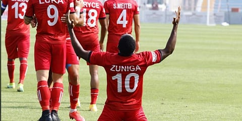 Clayvin Zuniga's 16th-minute strike was enough to give Churchill Brothers all three points. (Photo | Twitter @ILeagueOfficial)