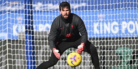 Liverpool goalkeeper Alisson Becker (Photo | AP)