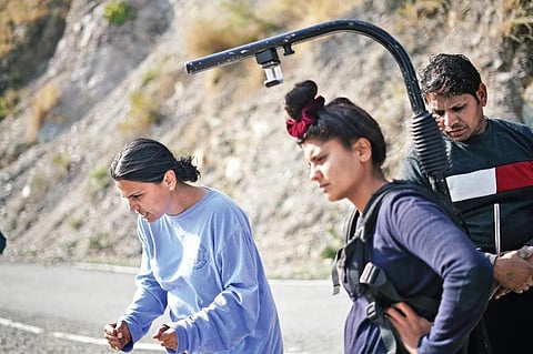 Karishma Dev Dube (left) with sister and cinematographer Shreya during the shoot of Bittu