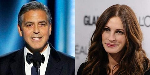 Hollywood actors George Clooney and Julia Roberts (Photos | AP)