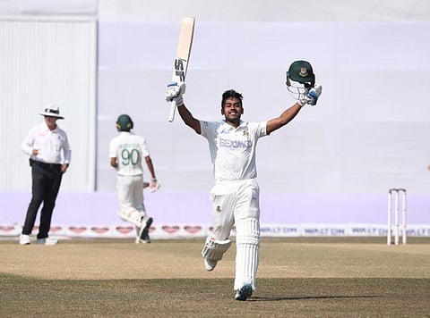 Mehidy Hasan Miraz scored a ton against West Indies. (Photo | BCB)