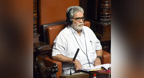 K Pratap Chandra Shetty attends the Legislative Council session in Bengaluru. (Photo | Nagaraja Gadekal, EPS)