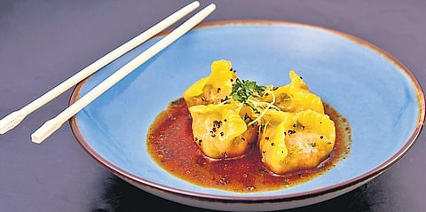 Spicy Mock Duck Dumpling at Plum by Bent Chair