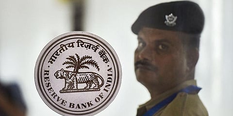 Security personnel stands guard at the RBI (File Photo | PTI)