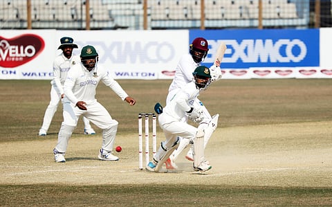West Indies chased down a target of 395 runs set by Bangladesh in the first Test. (Photo | Twitter/BCBtigers)
