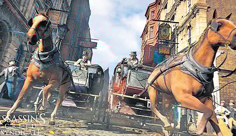 Syndicate brings you quicker fast travel loading times, and wheels (horse carriages)!