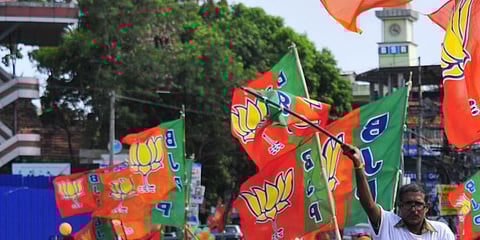 BJP Flags (Photo | PTI)