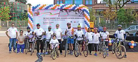 Para-athlete K Y Venkatesh flagged off an annual marathon to raise awareness on rare diseases in Bengaluru on Sunday