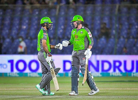 Lahore Qalandars won by 6 wickets against Karachi Kings. (Photo | Twitter/@PSL)Sh
