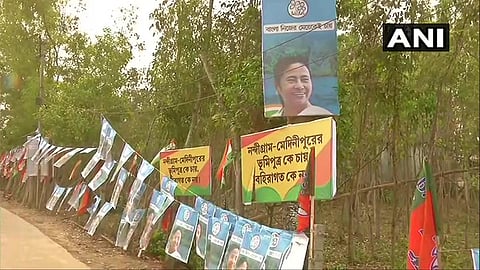 Hoardings in Nandigram (Photo | ANI)
