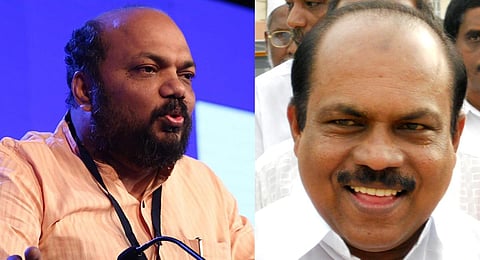 P Rajeev and V K Ibrahim Kunju. (Photo | Express)