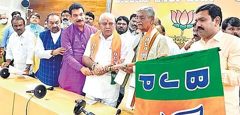 Former Congress MP K Virupakshappa joins BJP in Bengaluru on Tuesday | Express