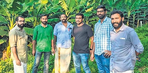 The youths at the plantain farm in Munderi