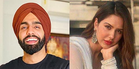 Punjabi actors Ammy Virk (L) and Sonam Bajwa (Photo| Facebook)