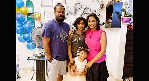 Janaki Anand with her family