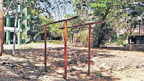 An ill-maintained park at Chitlapakkam. (Photo| EPS)