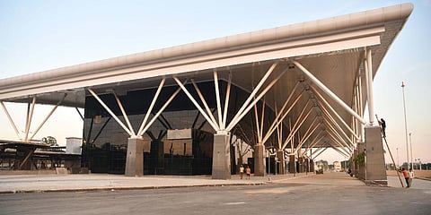 Sir M Visveswaraya terminal is a new station being constructed with amenities like an airport in Old Byappanahalli. (Photo| Meghana Sastry, EPS)
